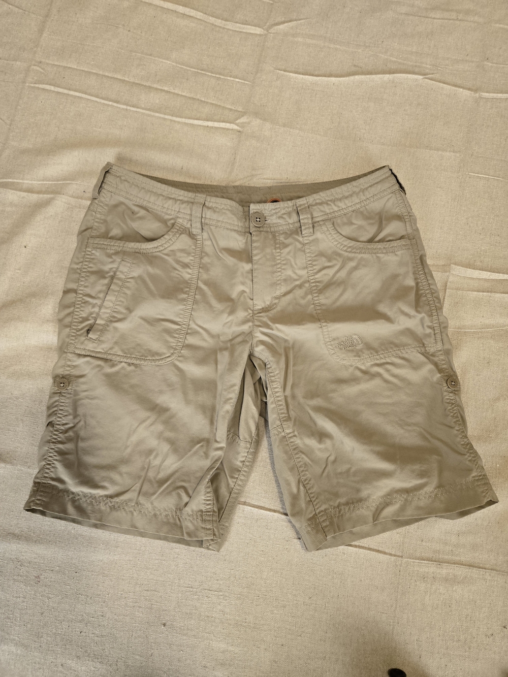 The North Face Womens Hiking Shorts Size 6 Beige Nylon Outdoor
